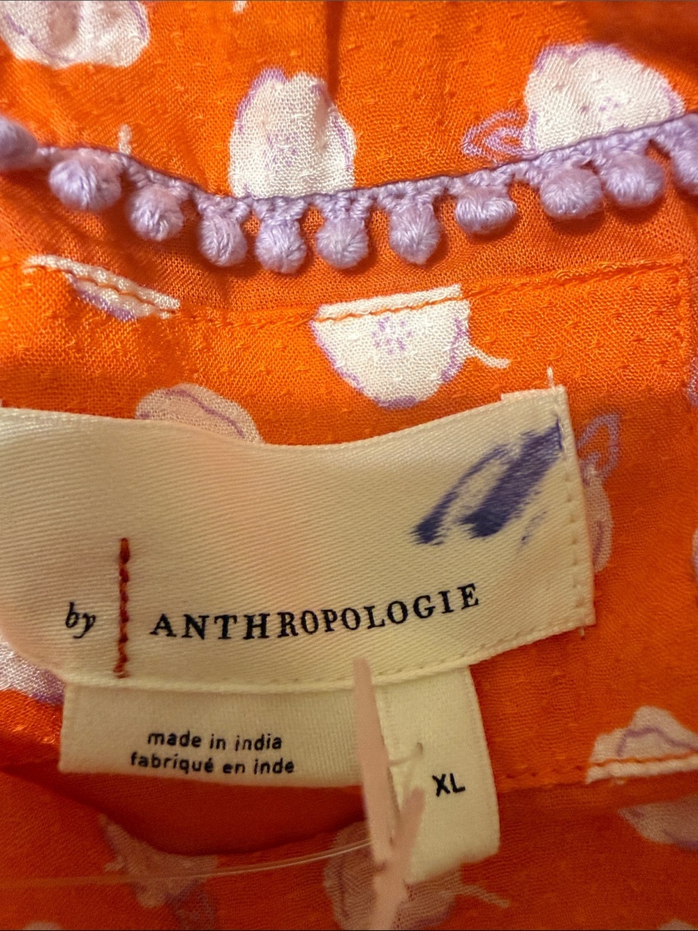 NWT Anthropologie Daisie Midi Tank Top XL Orange Cream - Picture 10 of 12